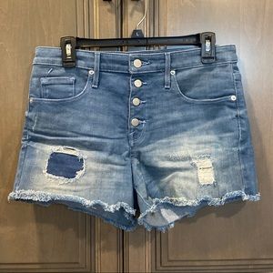 High rise jean shorts